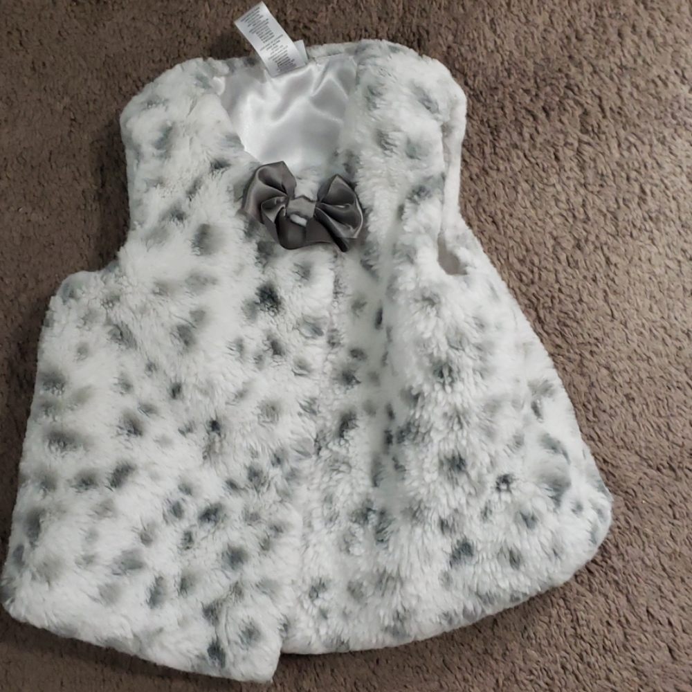 12 month girl leopard vest